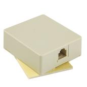 Phone Jack - Surface Mount - Ivory