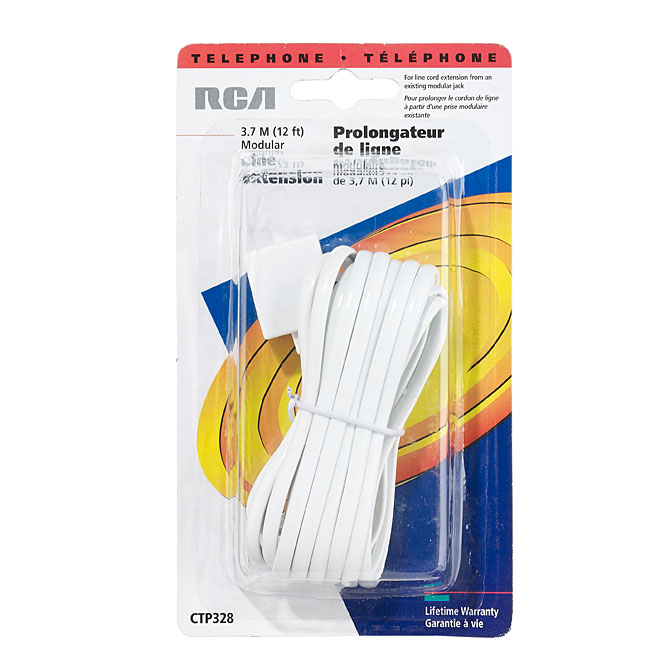 RCA Modular Line Extension White 12-ft