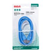 RCA Ethernet Network Cable - 100 MHz - Blue - 3-ft