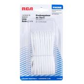 Prolongateur de ligne modulaire RCA, plastique, blanc, 25 pi
