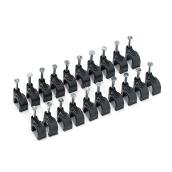 RCA Coaxial Cable Clamp Nail-In Black 20-Pack