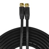 Câble coaxial RG6, 25', noir