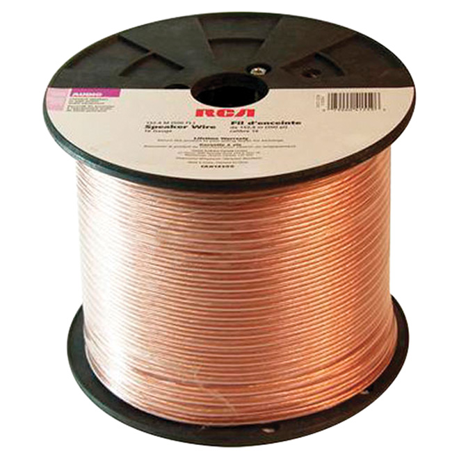 Rca Speaker Wire 500 Ft 14 Awg Copper And Pvc Gold Cahr Rona