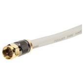 RCA RG6 High-Quality Coaxial Cable - Grey - Male to Male Type F - 12-ft