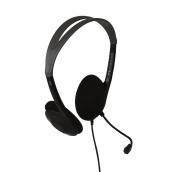 Jensen Stereo Headset with Microphone and 5.9-ft Extended Reach Cord - Black