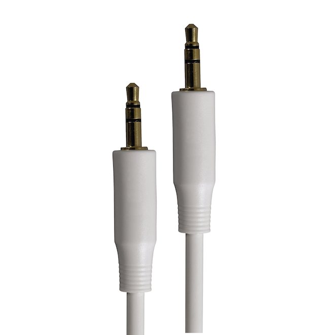 Câble audio 3,5 mm de Jensen, blanc, 6 pi