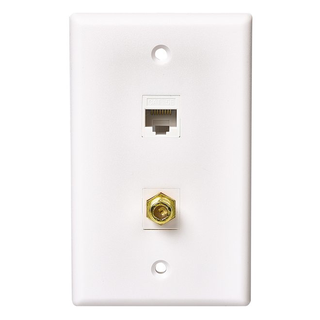 RCA Wall Plate CAt5e/6 - White