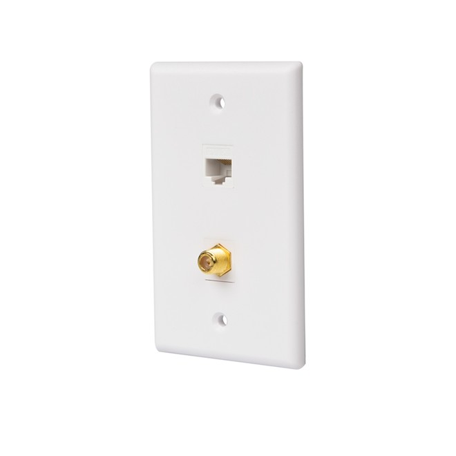 RCA Wall Plate CAt5e/6 - White