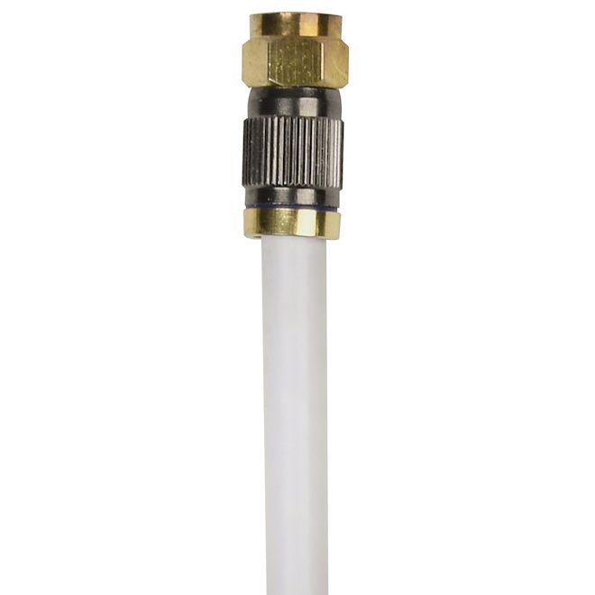 Câble coaxial RG6 de RCA blanc, 50 po CDH50QCWF