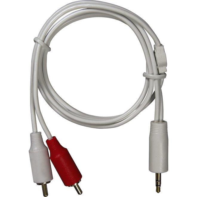 Jensen 3.5-mm Adapter Cable White - 3-ft