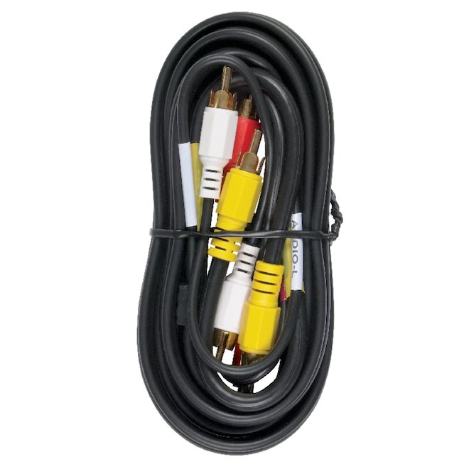 RCA Stereo Audio and Video Cable Black- 6-ft