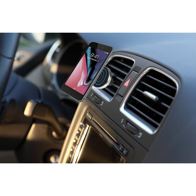 Jensen Universal Air Vent Magnetic Phone Mount - Black - Round