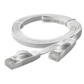 RCA Network CAT6 Cable - White - Flat - 5-ft
