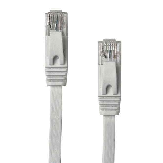 RCA Network CAT6 Cable - White - Flat - 5-ft