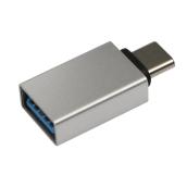 Jensen Adapter USB-C male to USB-A Female - Grey