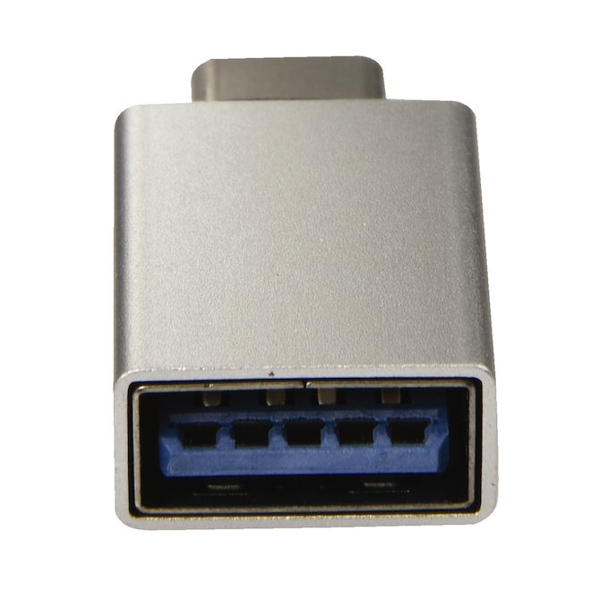 Jensen Adapter USB-C male to USB-A Female - Grey