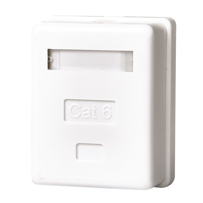 RCA Cat5e/6 Surface-Mount Jack - White