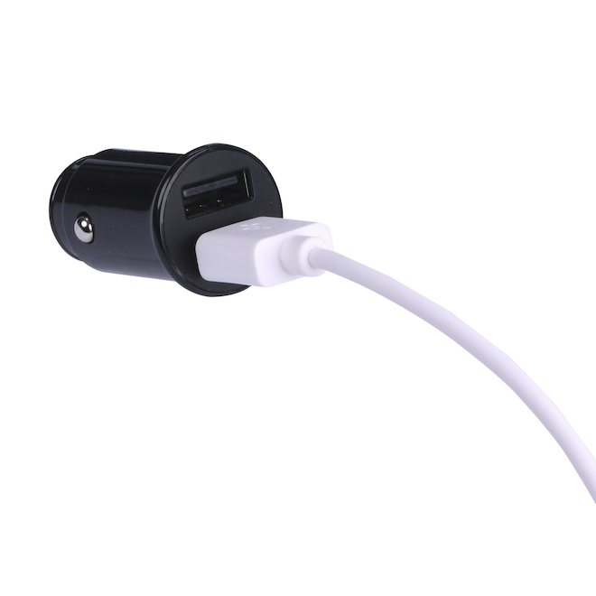 Jensen USB Car Charger - 2 plugs - Black