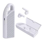 Acoustic Research White Bluetooth Wireless Speaker with Earbuds Duo