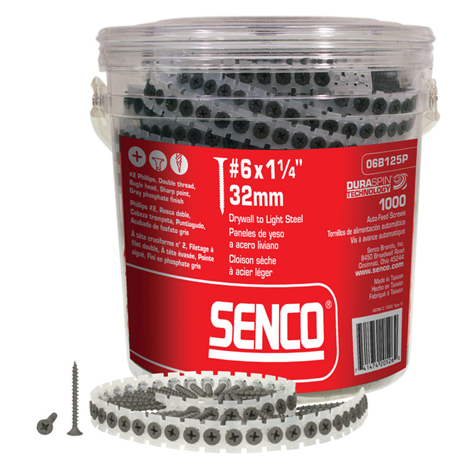 1 1/4" #6 Screws for Drywall, Bucket of 1000