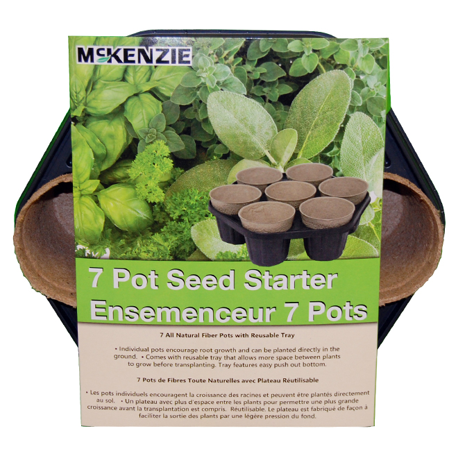 MCKENZIE Seed Starter 7 Pots Plastic 137209 RONA