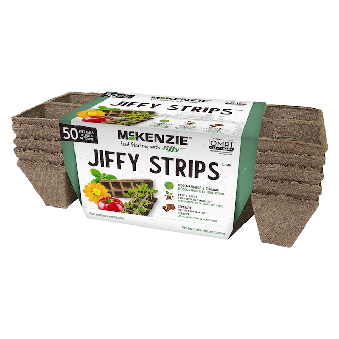 McKenzie Seed Starting Biodegradable 50 Peat Strips