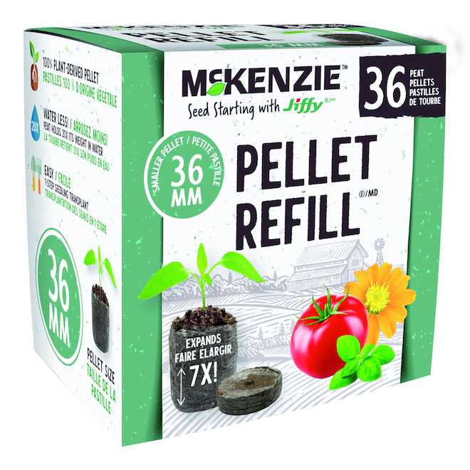 Pastilles de tourbe McKenzie pour jardinage 36 mm paquet de 36