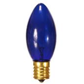 Ampoules de remplacement C7, 5 W, bleues, paquet de 4