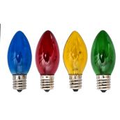 Ampoules de remplacement C9 Holiday Living, 7 W, multicolores, paquet de 4
