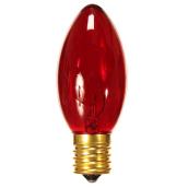 Ampoules de remplacement C9, 7 W, rouges, paquet de 4