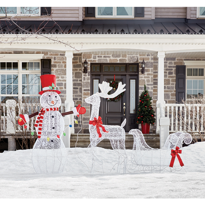 Bonhomme de neige illuminé à DEL pour l'extérieur 72 po Holiday