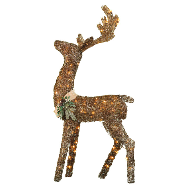 Illuminated Reindeer 52 Rattan Wire Brown Rona Illuminated Reindeer 52 Rattan Wire Brown
