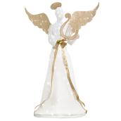 Lighted Angel with Harp - 140 LED Cool White Lights - 70''