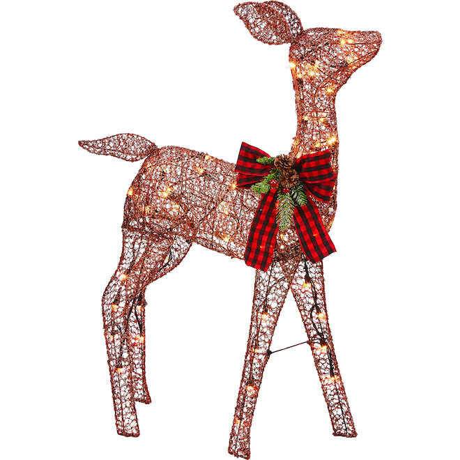 Holiday Living 3-Pack 60-in Freestanding Deer Decoration with