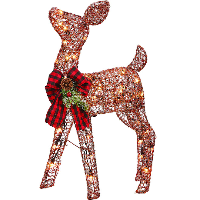 Holiday Living 3-Pack 60-in Freestanding Deer Decoration with