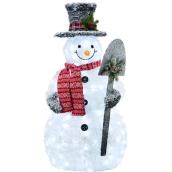 Holiday Living 1-Pack 47-in Freestanding Snowman Decoration with Cool White LED Lights