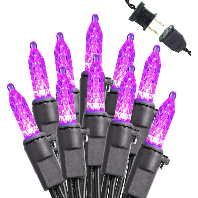 Halloween String of Purple Lights - 100 Lights