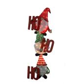 Celebrations by L&CO 69-in Lighted Decoration of 3 Stacked Gnomes - 105 Lights