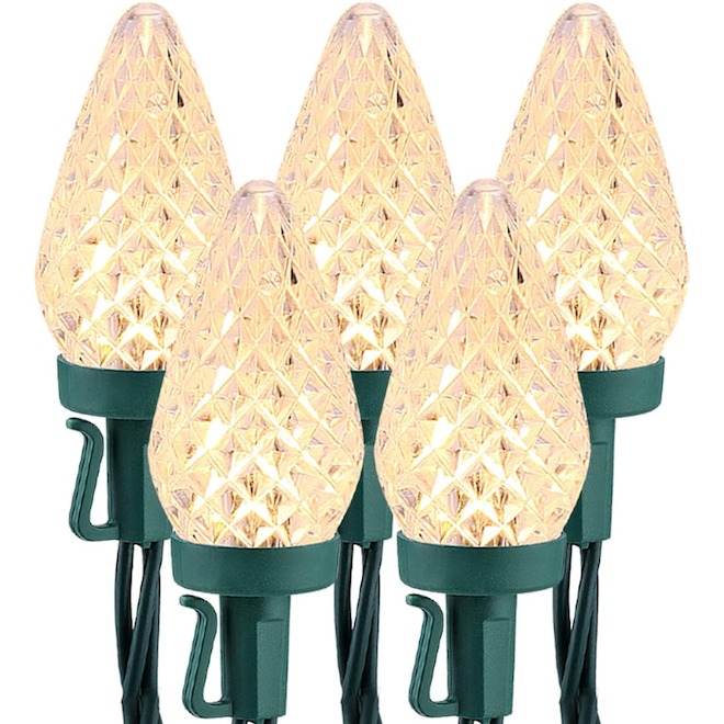 Celebrations BY Landon & Co. Set of 100 Faceted Lights C9 for Outdoor/Indoor - Warm White