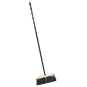 Mann Eco-Responsible Exterior Push Broom - Exterior - Stiff Poly Fibre Bristles - 48-in L Metal Handle x 12-in W Head