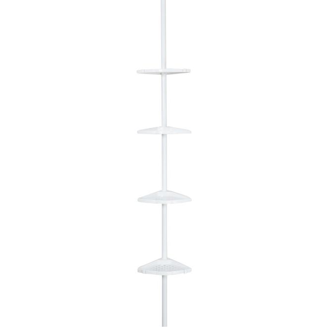 Better Living Ulti-Mate White Plastic Shower Tension Pole Caddy