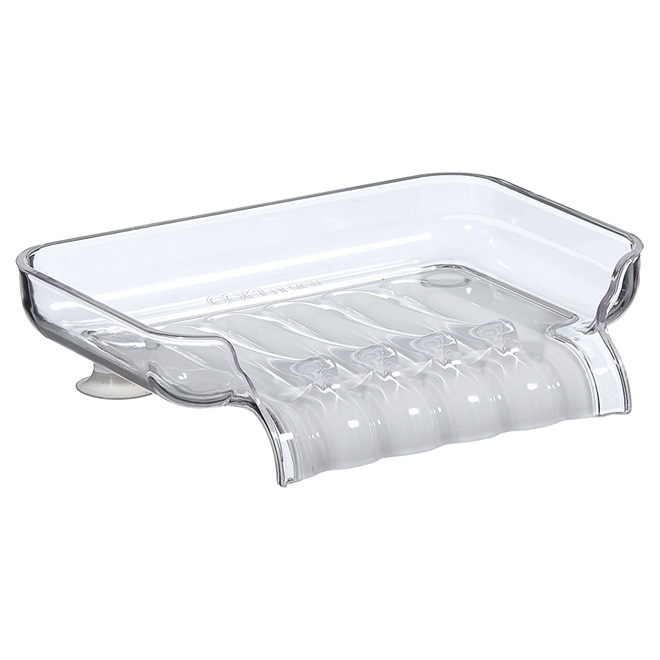 Better Living Trickle Tray for Soap and Sponge - Clear - Plastic - Two Suction Cups