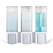 Distributeur à trois compartiments de savons pour la douche en plastique blanc 51 oz Better Living