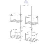 Better Eclipse Living Chrome Plated Steel 4-Basket Shower Caddy
