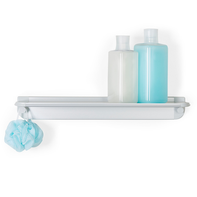 Console pour la douche en aluminium argenté Glide de Better Living