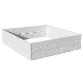 Bac de jardinage carré surélevé Heritage par NuVue en plastique blanc 44,5 x 11,5 po h.