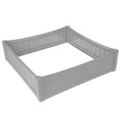 Bac de jardinage carré surélevé Sommerset par NuVue en plastique gris 43 x 12 po h.