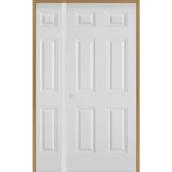 VALU+ Porte de cabanon en acier blanc 6 panneaux droite, 50 x 80 x 4 5/8 po.