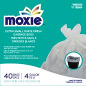 Moxie 40-Pack 4 Gallons White Indoor Plastic Wastebasket Trash Bag