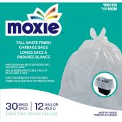 Sacs à déchet Moxie blancs de 45,5 litres, 30 par boîte